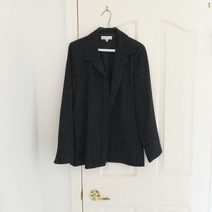 White House Black Market Black Pinstripe Blazer